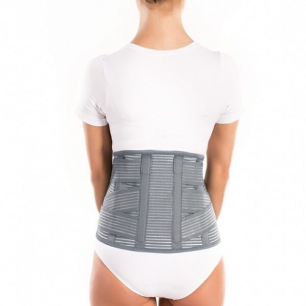 Orthopedic back corset for cross-belt section